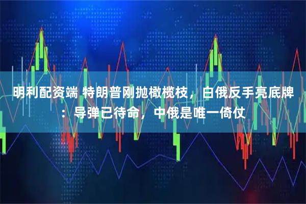 明利配资端 特朗普刚抛橄榄枝，白俄反手亮底牌：导弹已待命，中俄是唯一倚仗