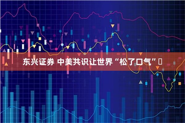 东兴证券 中美共识让世界“松了口气”​