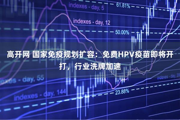 高开网 国家免疫规划扩容：免费HPV疫苗即将开打，行业洗牌加速